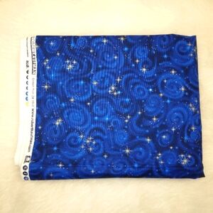 FABRIC Robert Kaufman Stargazers In midnight, 2 Yards